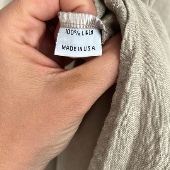 bryn Walker Pira Light tan Beige Linen Sleeveless Oversize Split Side Tank Small - Picture 7 of 7